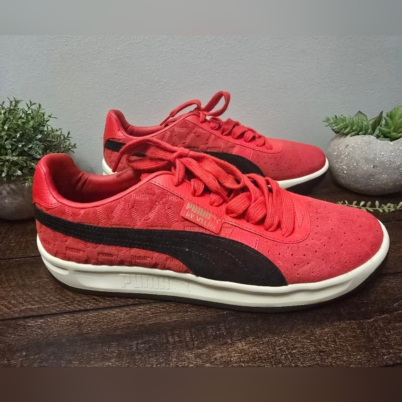Puma Gv Special Lux 36928101 Mens Red Suede Lace Up Low Top Sneakers Shoes 11 - Picture 1 of 9